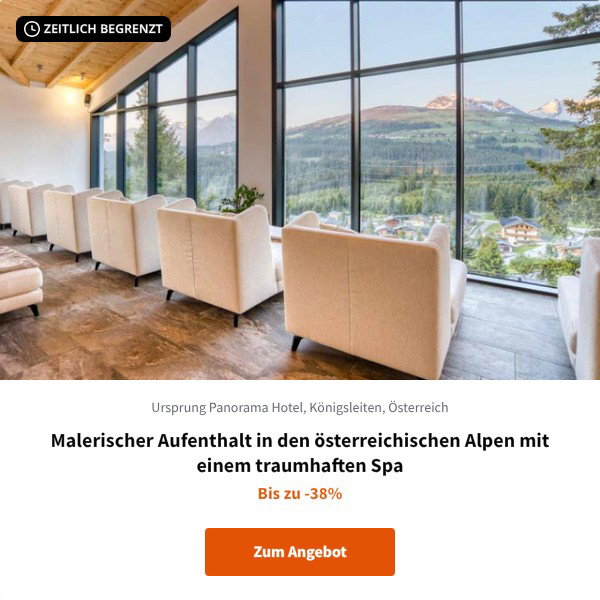 Malerischer Aufenthalt in den österreichischen Alpen mit einem traumhaften Spa