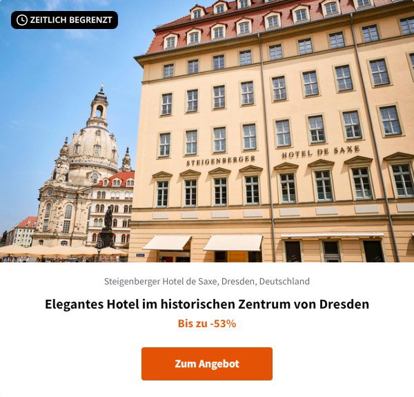 Elegantes Hotel im historischen Zentrum von Dresden