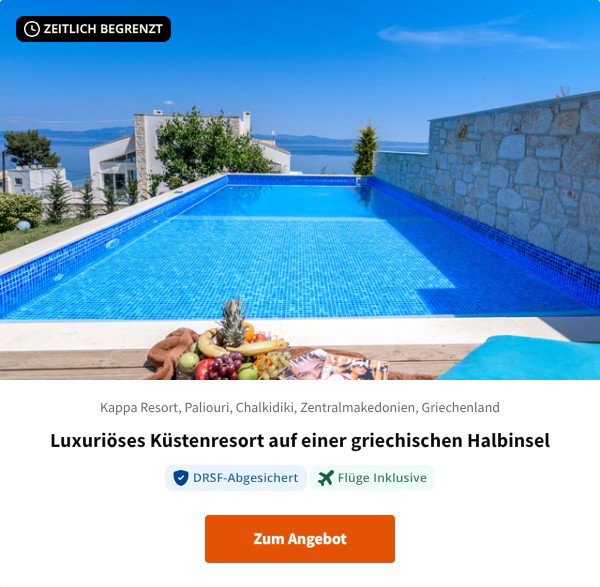 Luxuriöses Küstenresort auf einer griechischen Halbinsel