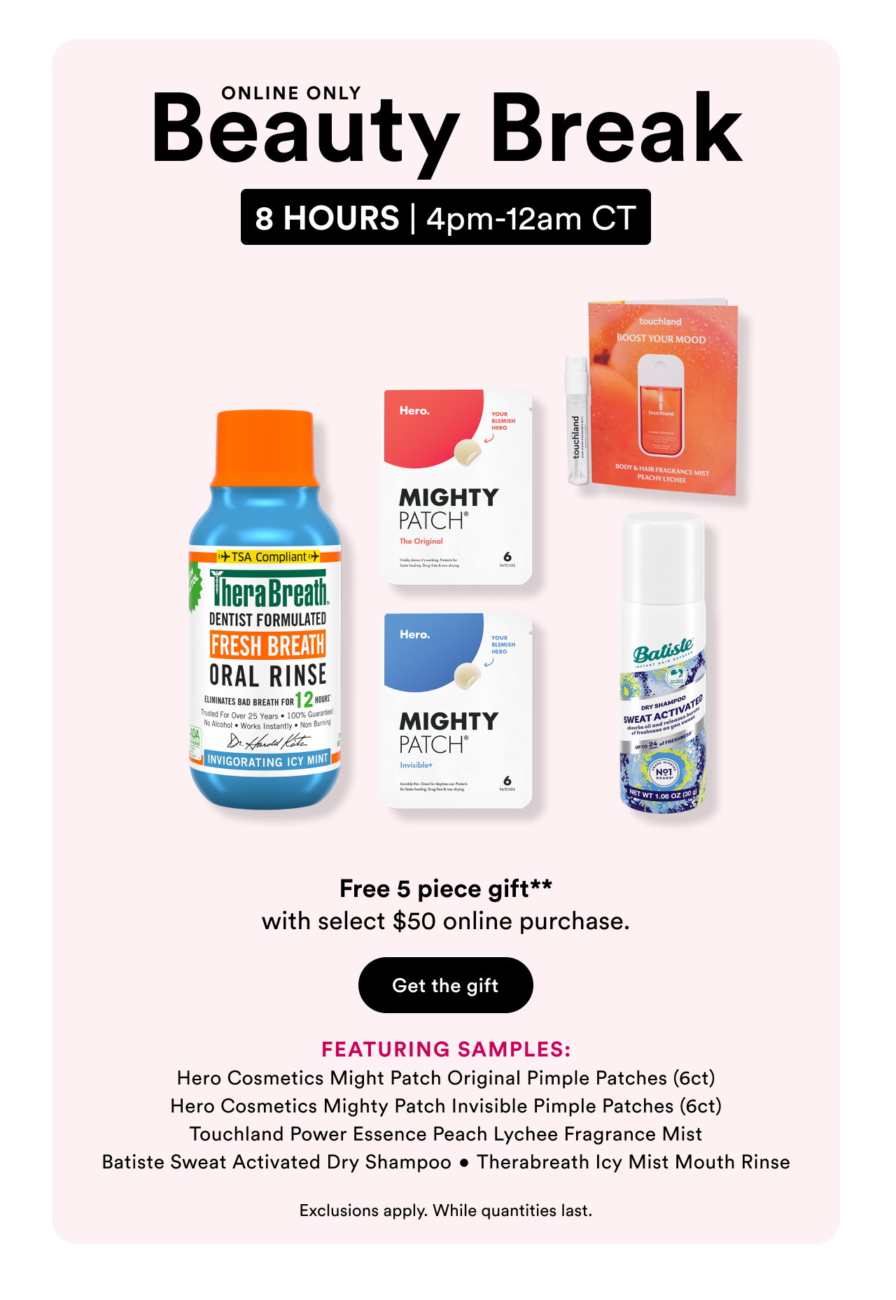 Free 5 Piece Biolage Gift** with select $50 online purchase.