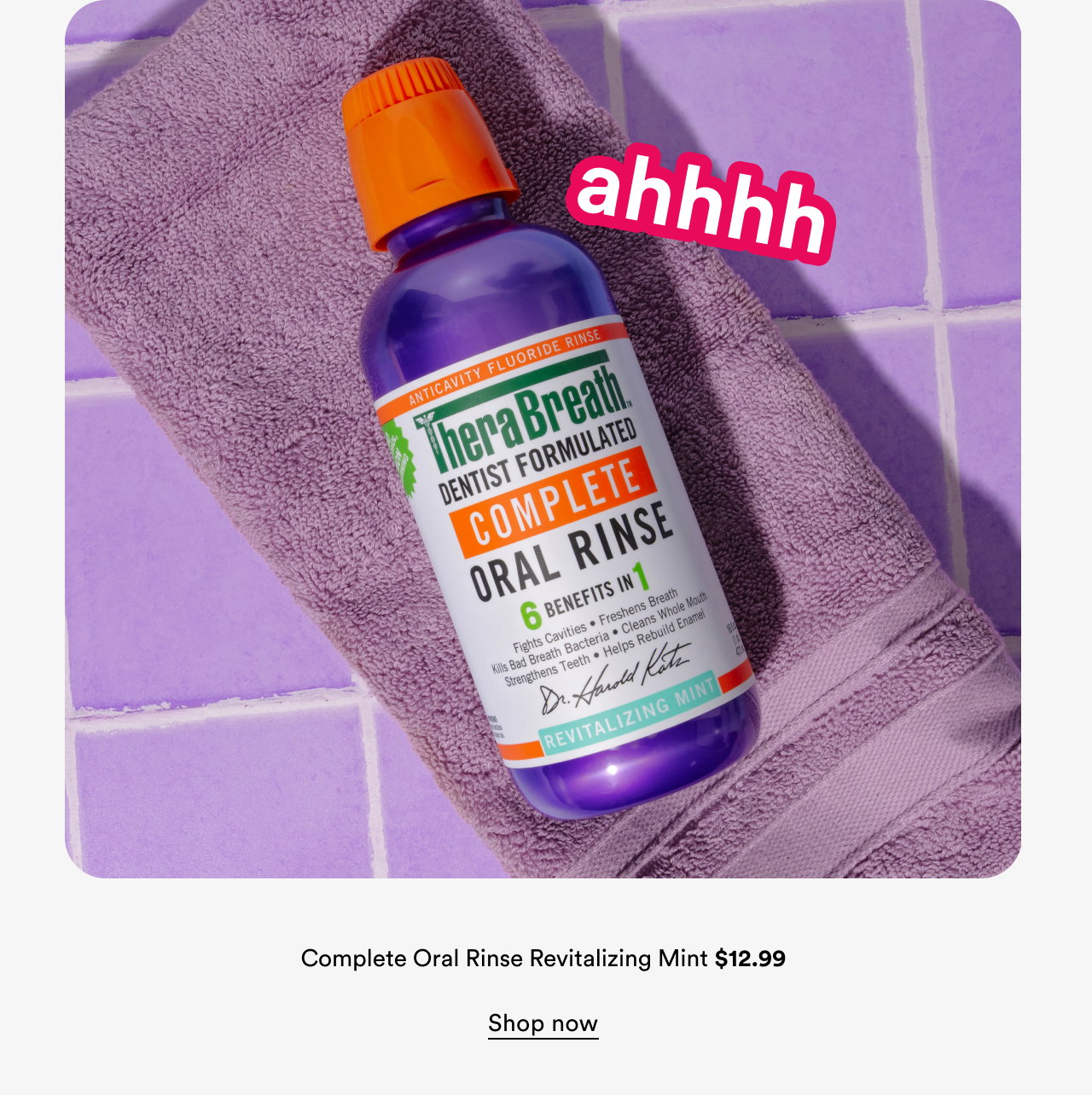 Complete Revitalizing Mint Oral Rinse | Shop now