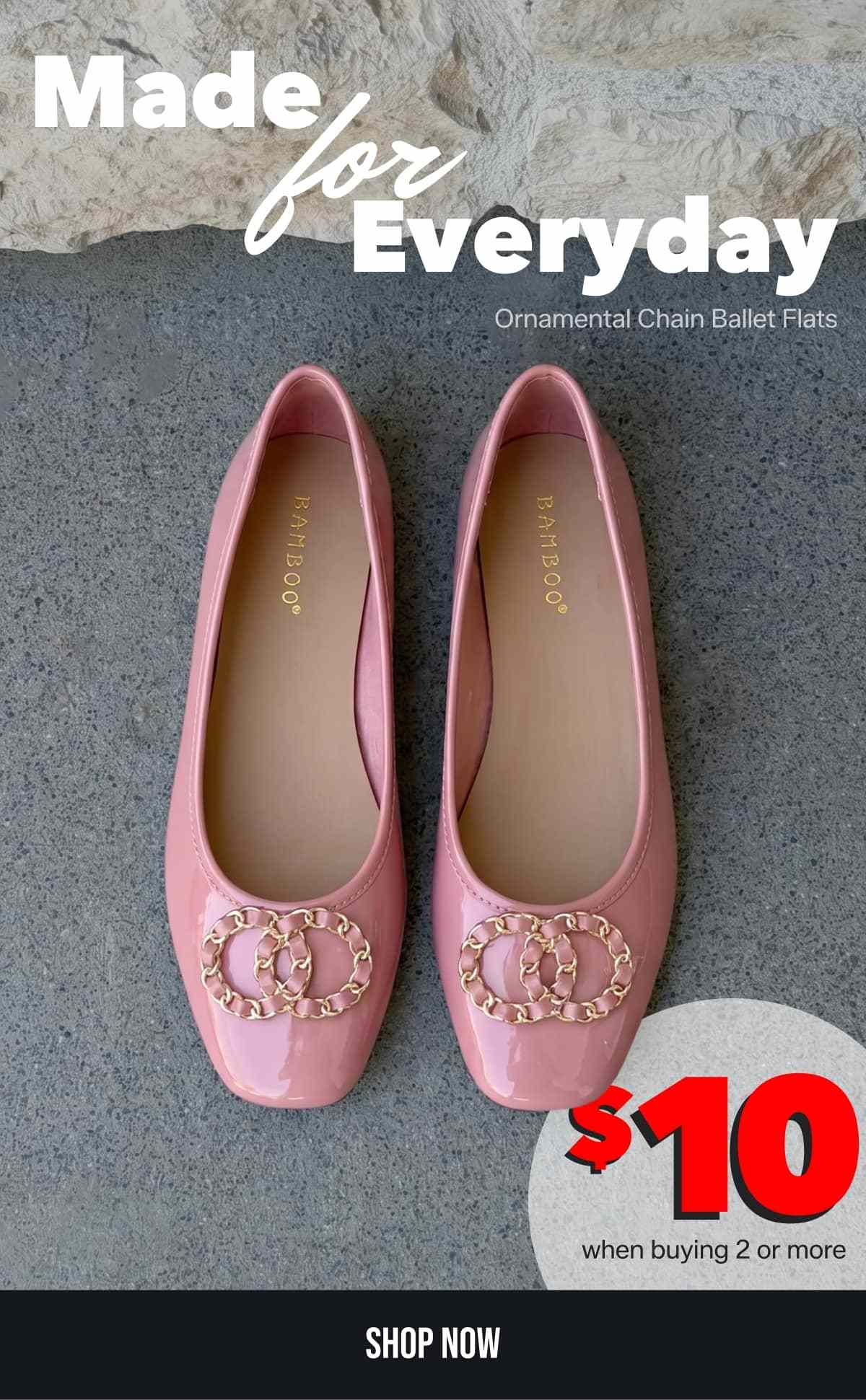 Made For Everyday - Shop Ornamental Chain Ballet Flats