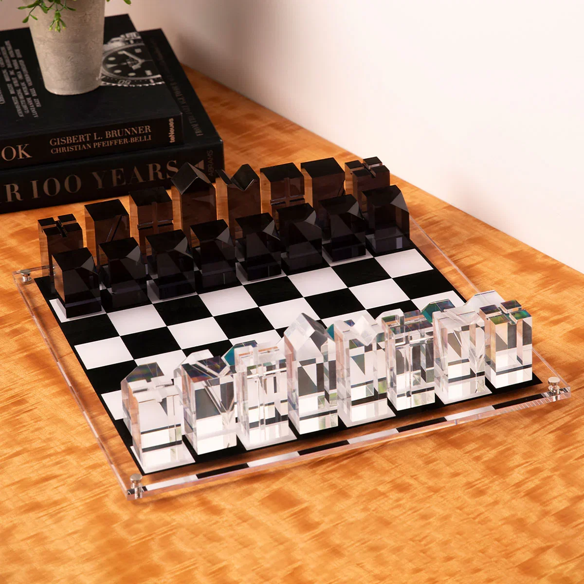 Image of Modern Lucite Chess Set
