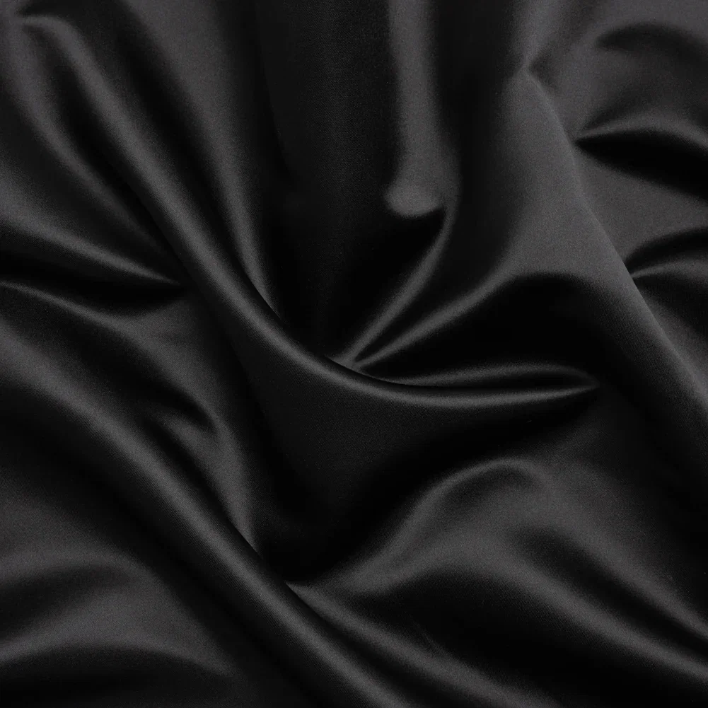 Image of Polyester Satin - Black - Anas Collection by Mood