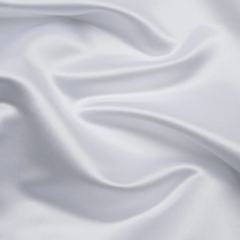 Image of Premium Polyester Satin - Bright White - Gavia Collection by Mood