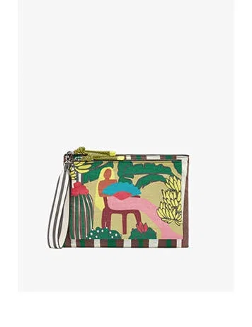 Printed nylon multi-purpose pouch