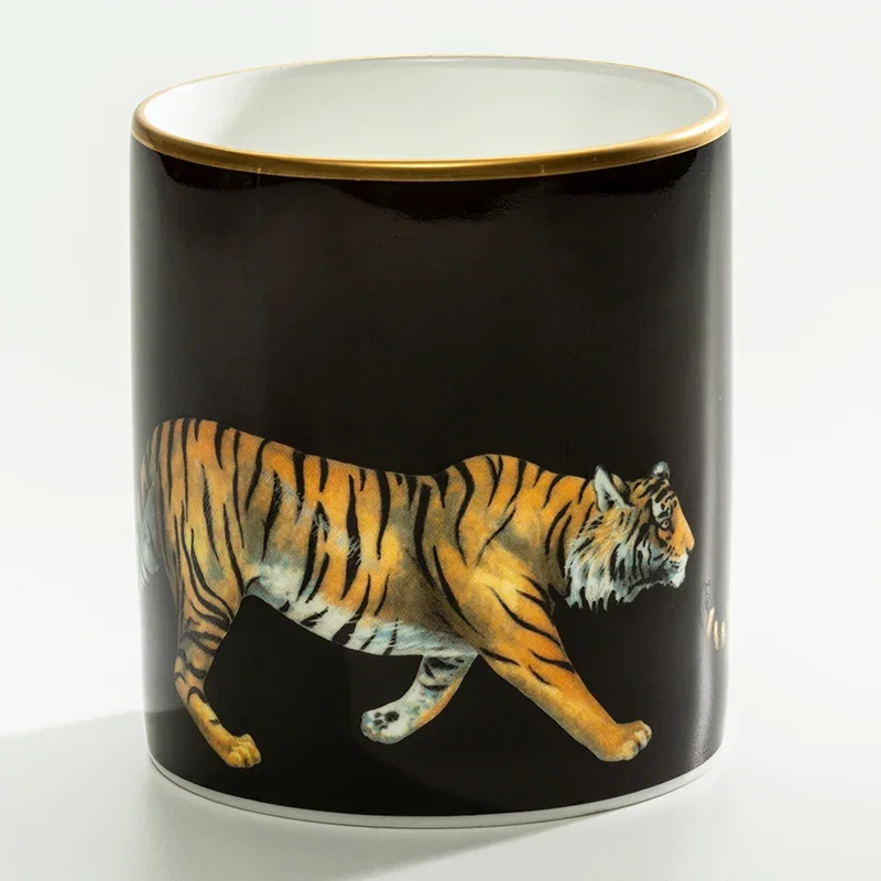 Image of Magnificent Wildlife Tiger - Pen Pot in Black