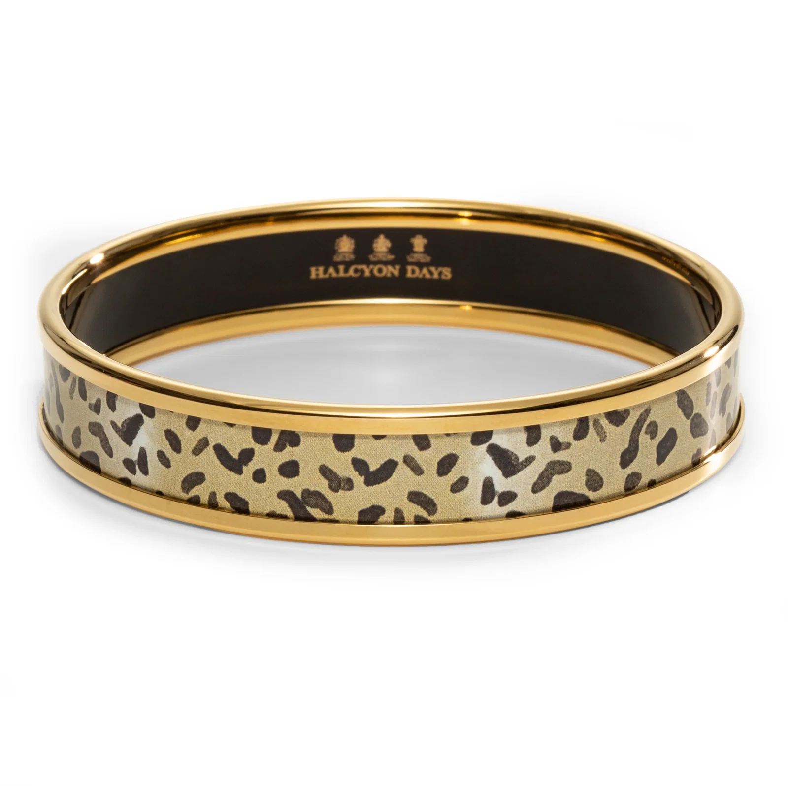 Image of Leopard & Gold Enamel Bangle