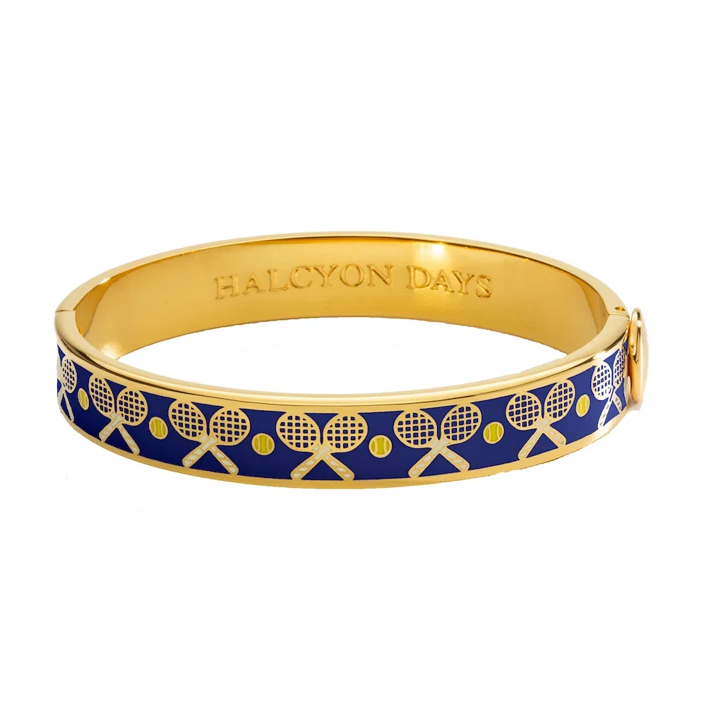 Image of Tennis Racket & Ball Bangle in Cobalt Blue