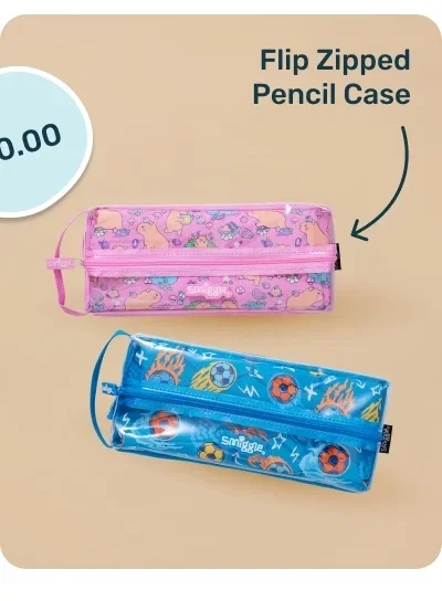 Flip Zipped Pencil Case