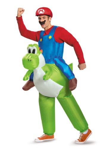 Image of Mario Riding Yoshi Costume for Adults