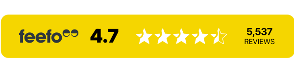 Feefo 4.7 stars out of 5