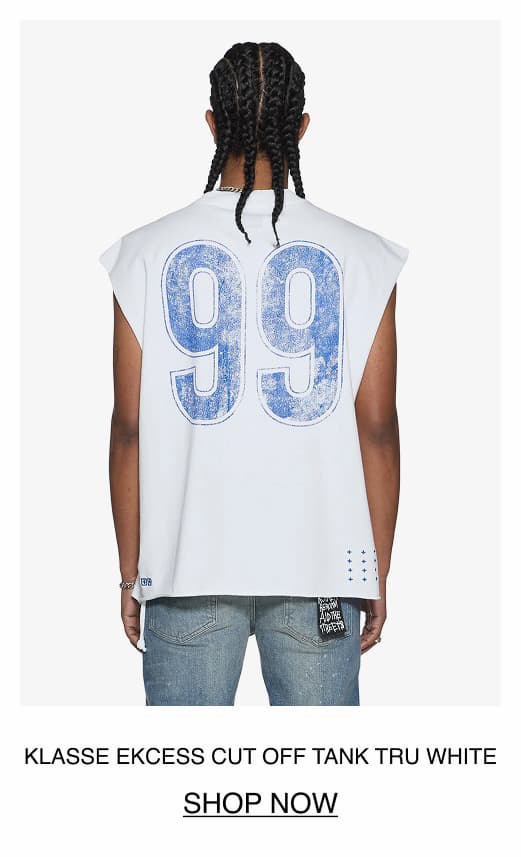 KLASSE EKCESS CUT OFF TANK TRU WHITE