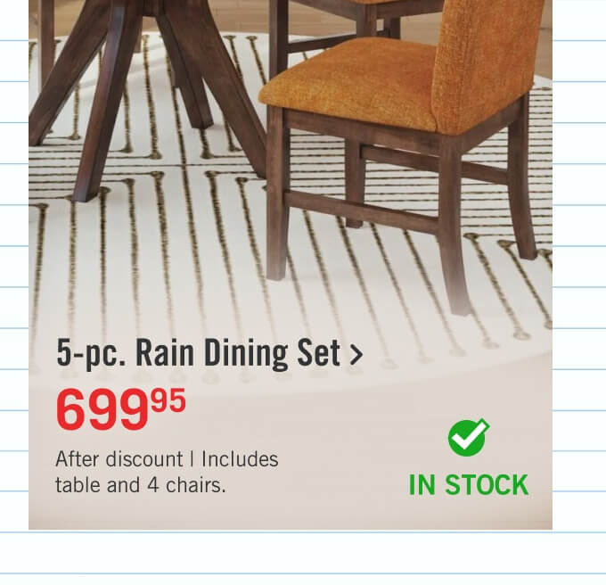 Rain 5pc Dining Set.
