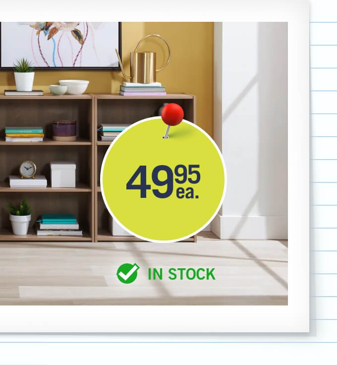 Grady 3-Shelf Bookcase.
