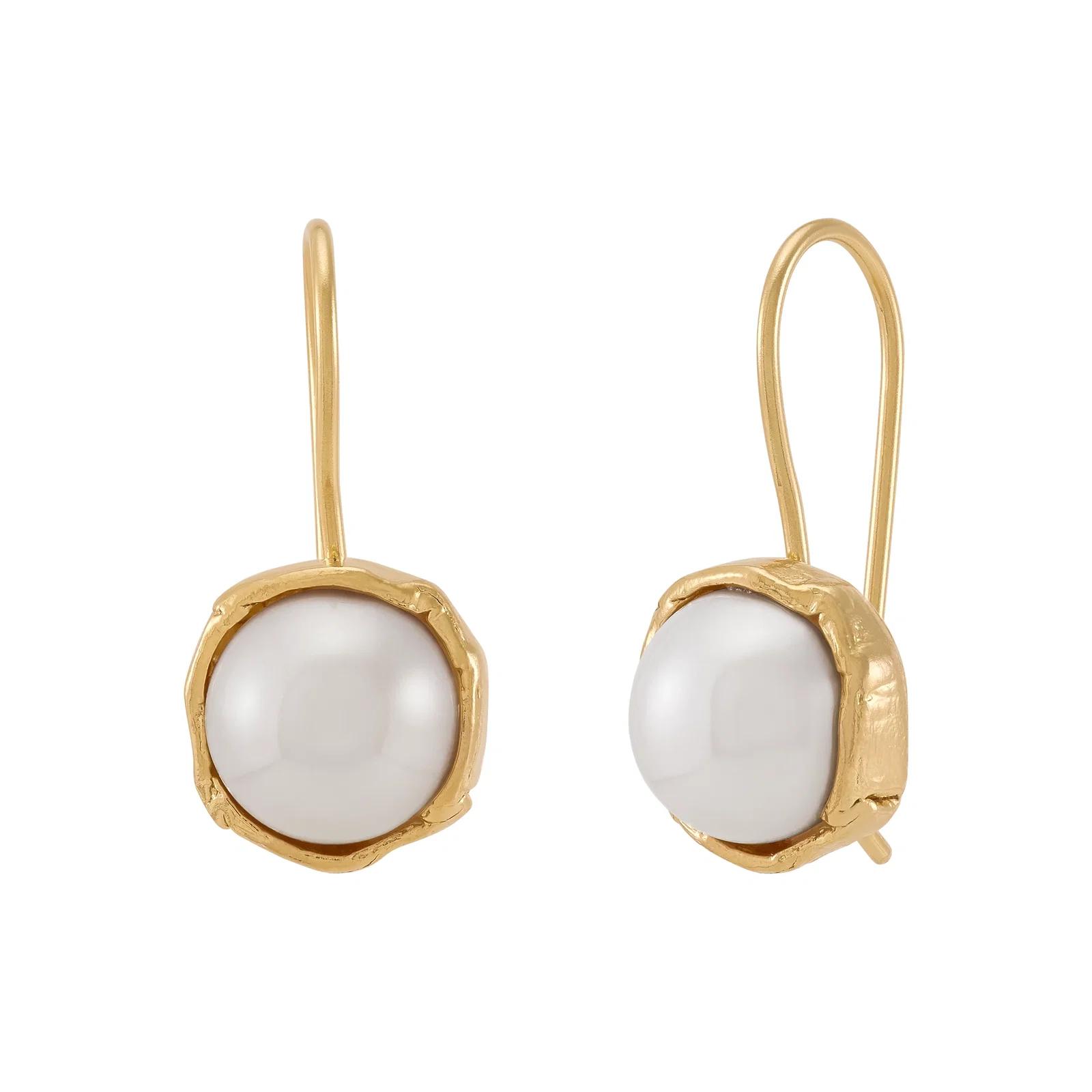 Glowing Embrace Drop Earrings, Gold-Plated Silver