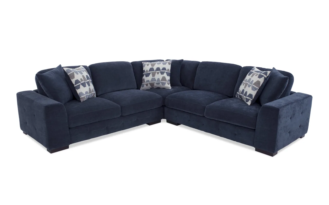 Playground Navy 113'' 3 Piece Sectional