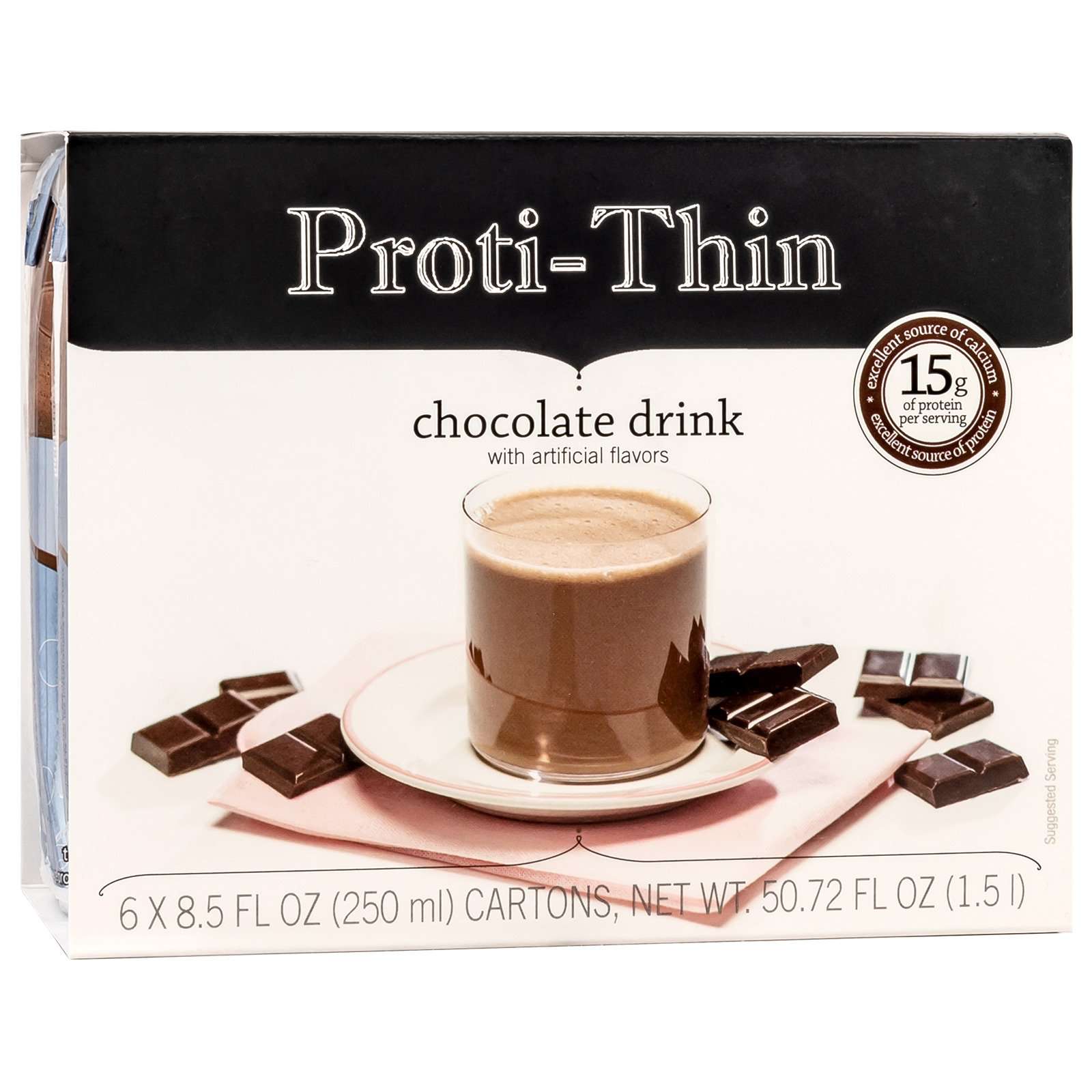 Image of Proti-thin RTD Protein Drink - Chocolate - 6-pack