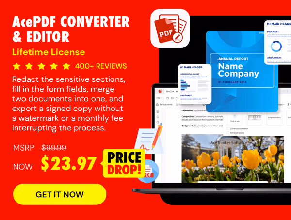 AcePDF Converter & Editor: Lifetime License