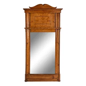 A Biedermeier<br>Birch Mirror