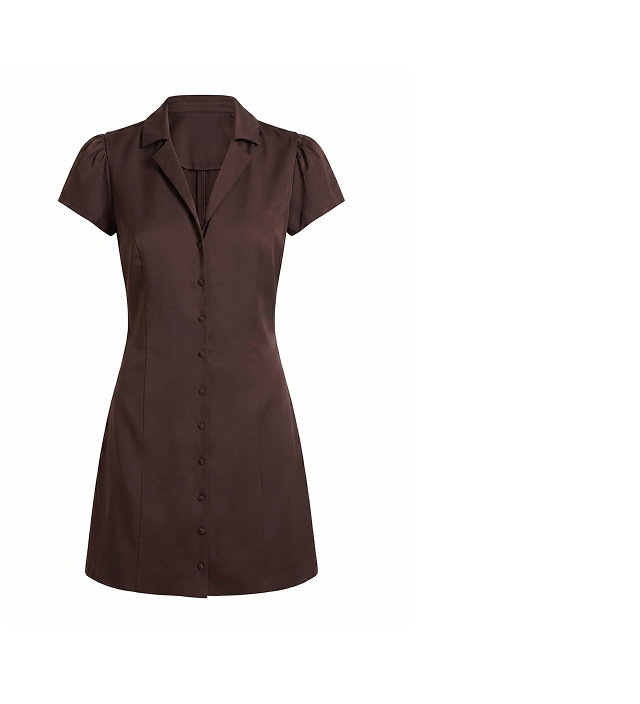 Blair Satin Collared Mini Dress
