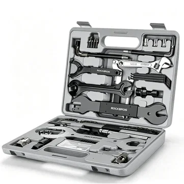 ROCKBROS 22 in 1 Bicycle Repair Tool Kit 2880G Steel Alloy Portable Storage Case For Bike Maintenance Tuning Chain Tire Gear Repair Set
