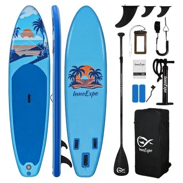 [EU Direct] InnoExpo 335*83*15CM Load 190kg SUP For Solo Adventure 2+1 Family & Pet Touring Unisex Adult Inflatable Stand Up Paddle Board Surfboard SUPIE70A, SUPIE70B, SUPIE70C, SUPIE70D