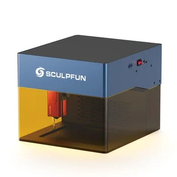 [EU Direct]SCULPFUN iCube ProMax 10W(BT) Laser Engraver Portable Laser Engraving Machine with Smoke Filter Temperature Alarm 120x120mm Engraving Area
