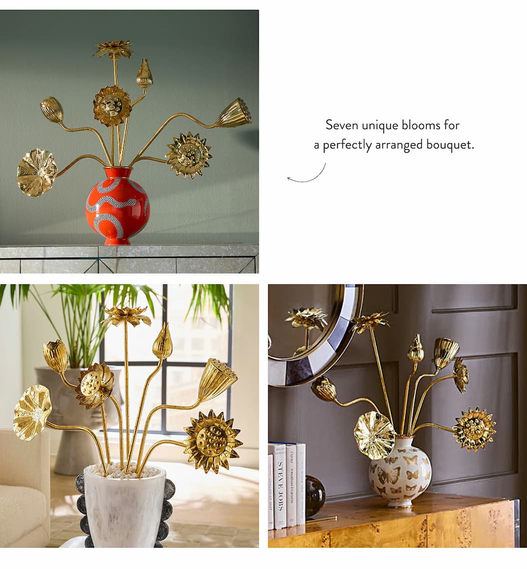 Brass Flower Bouquet