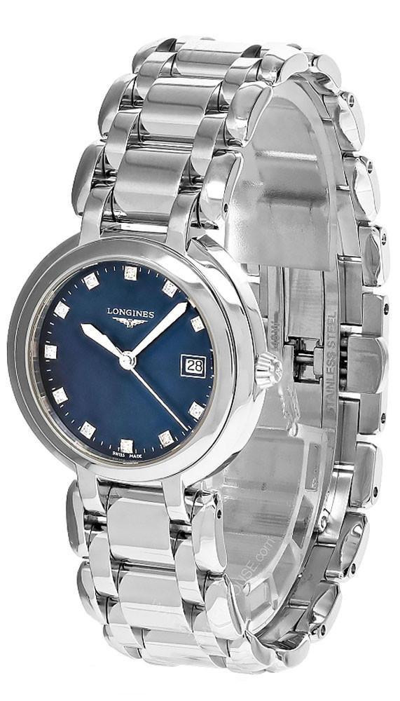 PrimaLuna Quartz 30MM Blue MOP Dial SS Women's Watch .