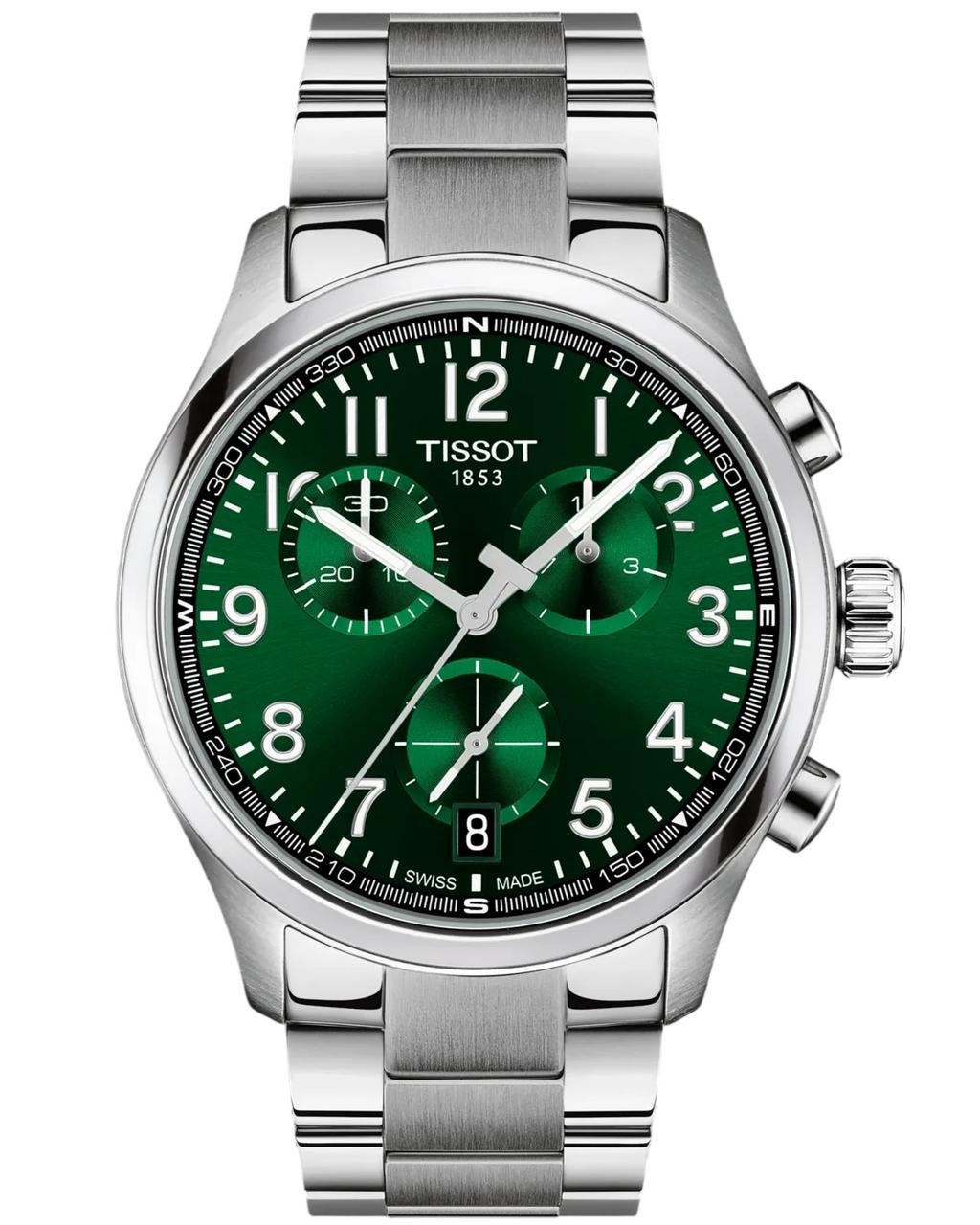 TISSOT Chrono L Quartz 42MM Green Dial Steel Men's Watch