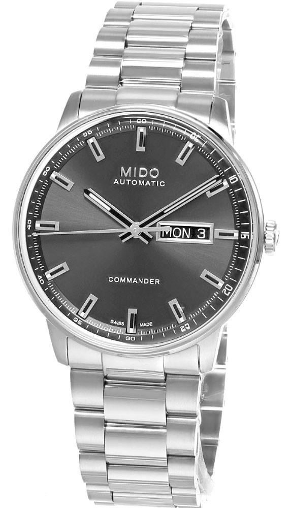 MIDO Commander Date/Day Automatic SS 40MM Anthracite Dial Men's Watch