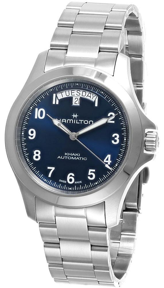 Khaki Field King Day-Date Automatic SS 40MM Blue Dial Men's Watch