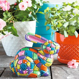 Paint Your Own Stone: Mosaic Bunny