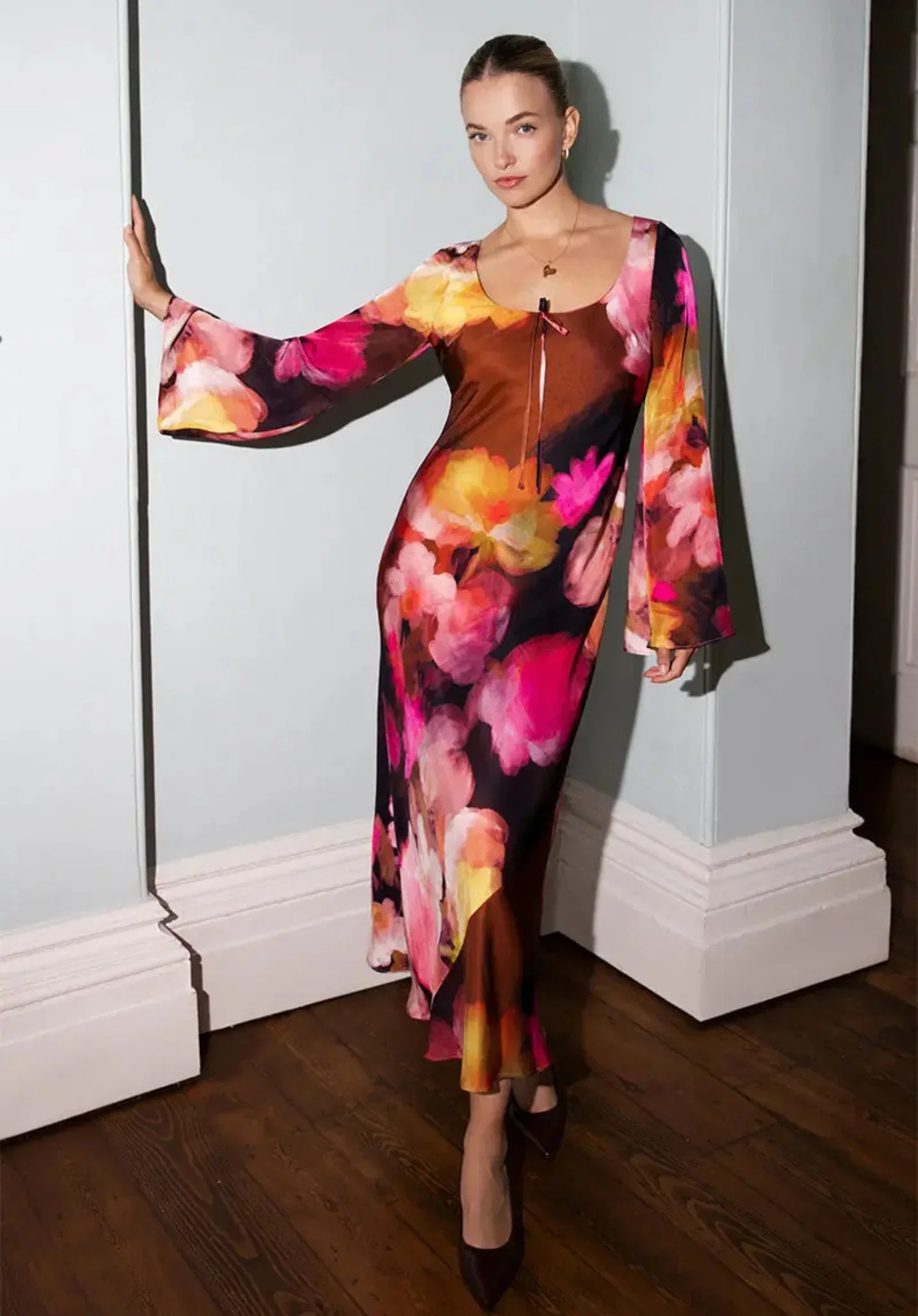 Image of Ashton Long Sleeve Floral Dress