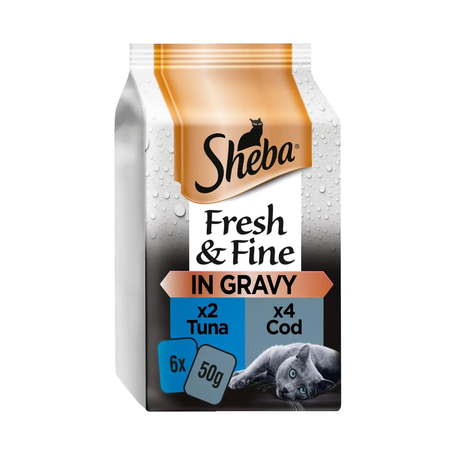 Image of Sheba Fresh & Fine Wet Cat Food Pouches in Gravy