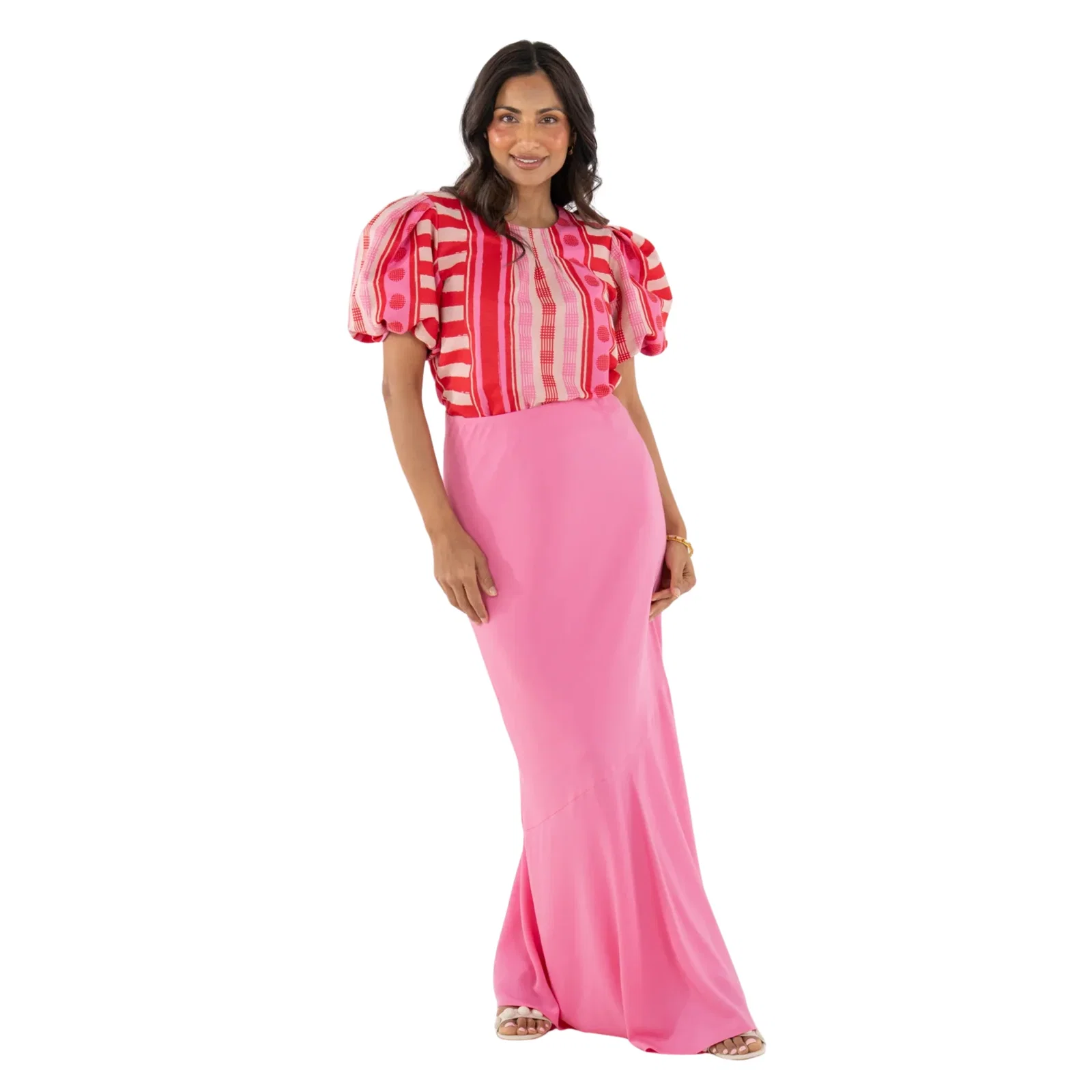 Image of Bias Skirt in Pink Carnation