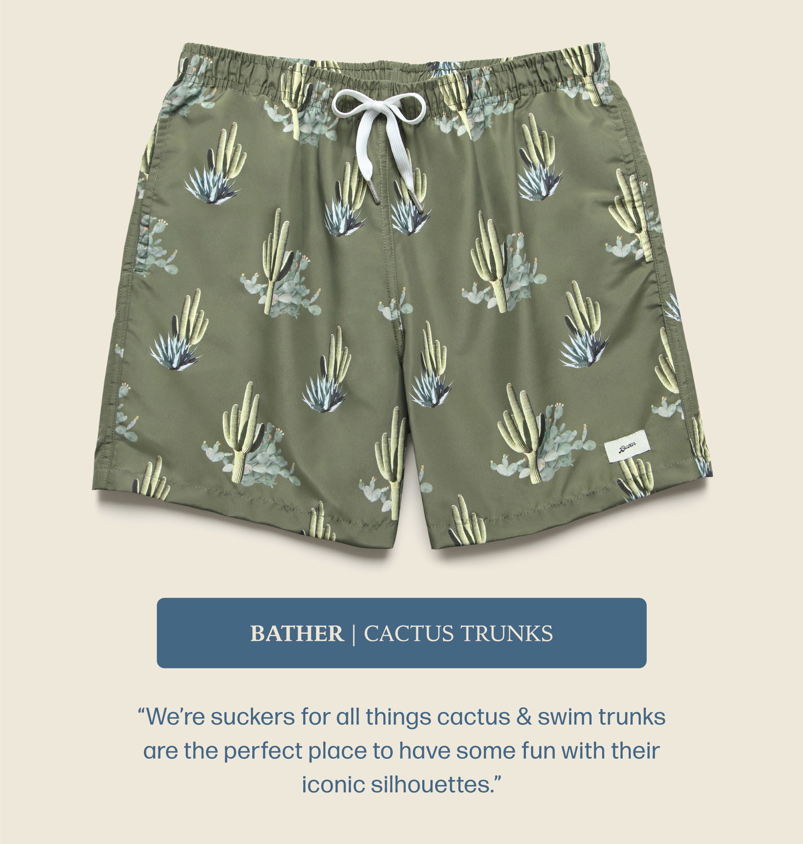 Bather Cactus Swim Trunk