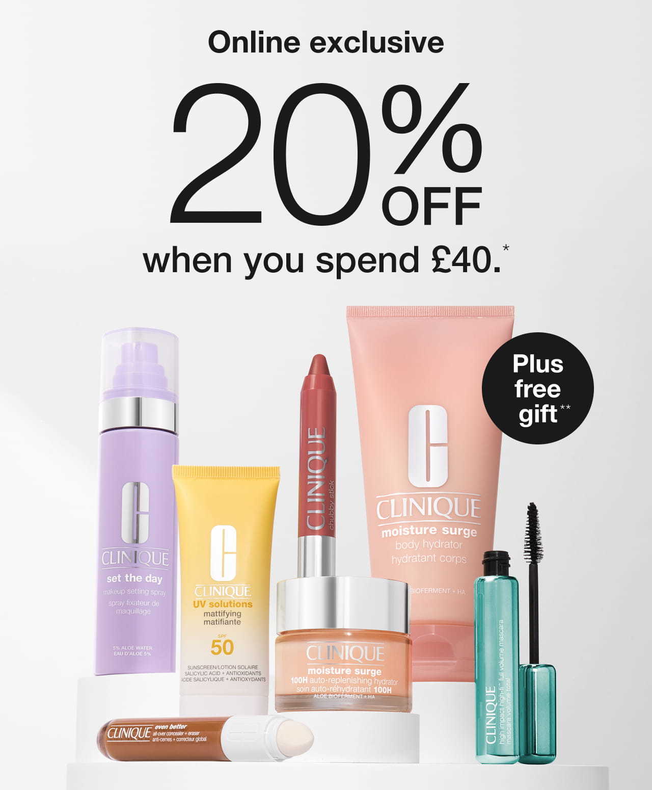 20% off when you spend £40