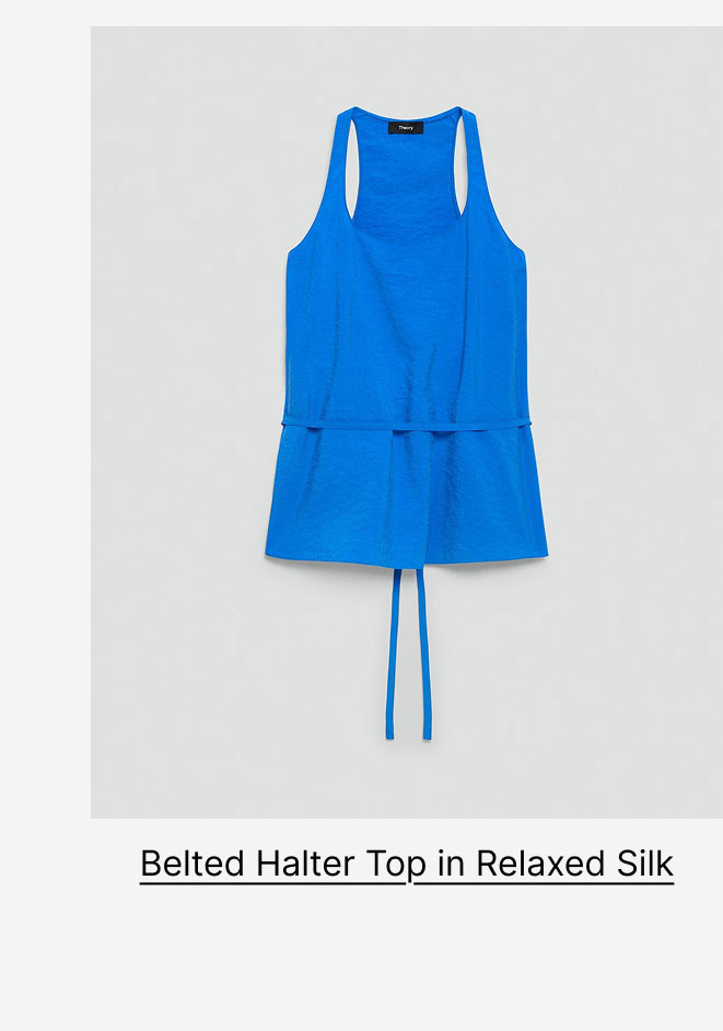 Belted Halter Top in Relaxed Silk
