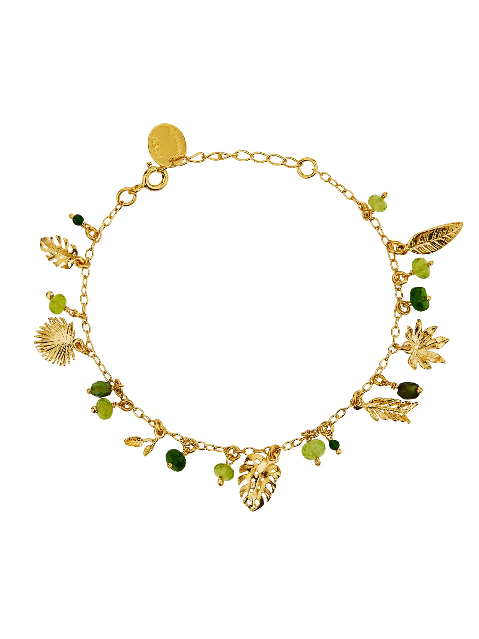 Image of Tropical Leaf Charm Bracelet