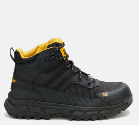 CAT Footwear - Men's Booster Vent Composite Toe Work Boot - Black colorway.