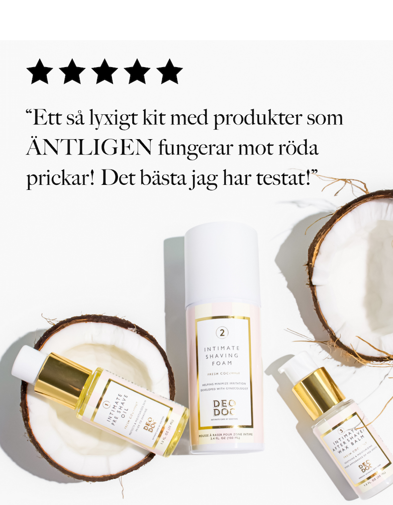 5-stjärning recension: ”Ett så lyxigt kit med produkter som ÄNTLIGEN fungerar mot röda prickar! Det bästa jag har testat!”.
