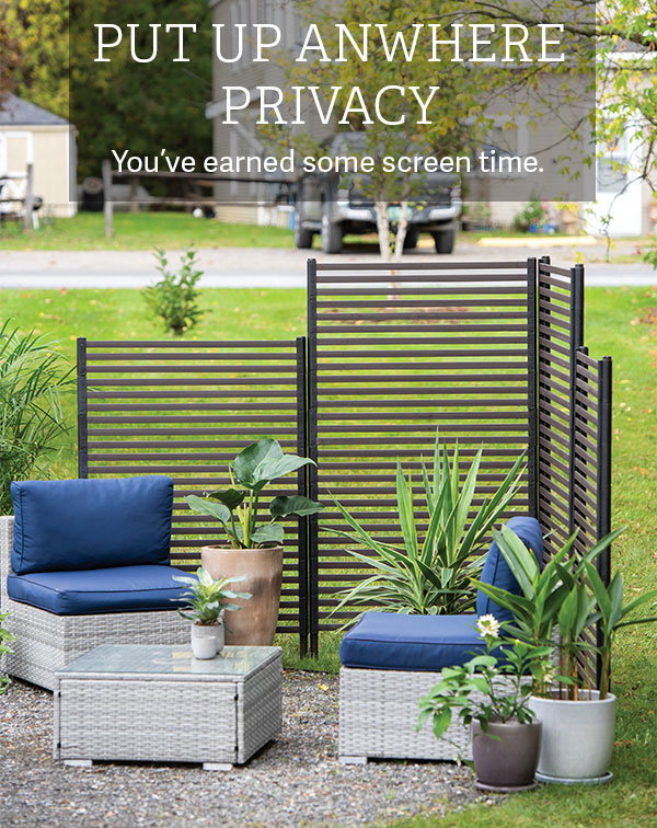 Put Up Anywhere Privacy - You've earned some screen time. 