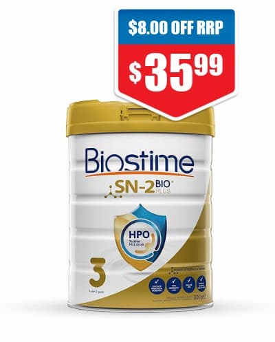 Save on Biostime SN-2 BIO PLUS HPO Toddler Milk Drink Stage 3 800g at Chemist Warehouse sale ends 6 Ausgust 2026