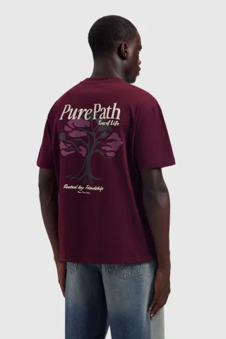 TREE OF LIFE T SHIRT 26030110 107 WINE RED
