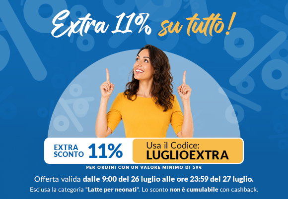 Extra sconto del 11% su una spesa minima di €59, affrettati!