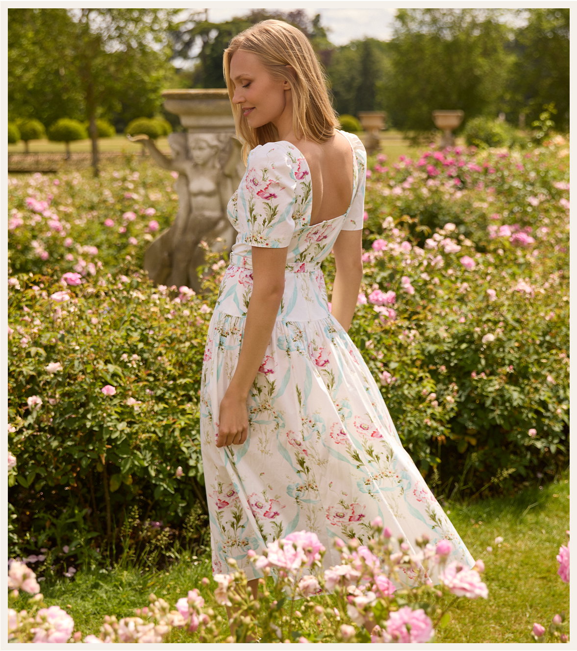 Floral Ribbon Cotton Ballerina Dress