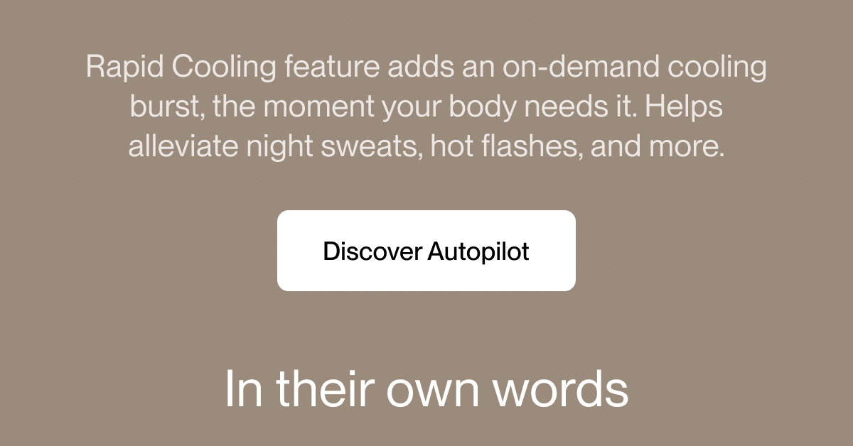 Rapid Cooling feature adds an on-demand cooling burst, the moment your body needs it.