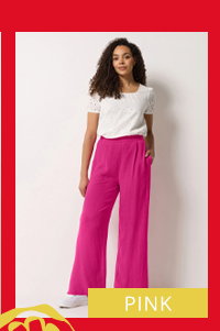 M&Co Pink Linen Wide Leg Trousers